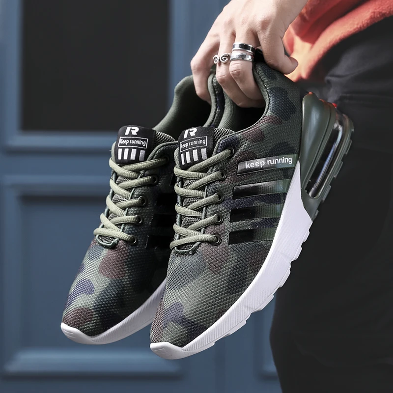 Мужская повседневная обувь фирменная дышащая на плоской подошве со шнуровкой 2018