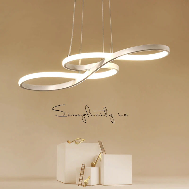 

Art and Design Shaped Concise Modern LED Lamps Living Room Pendant Lamp Clothing Store Bar Creative Dining Room LED Chandelier