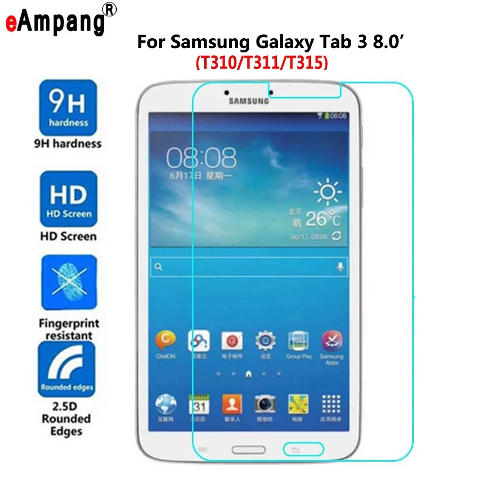 Закаленное стекло для Samsung Galaxy Tab3 Tab 3 7 0 P3200 8 T310 T311 10 1 P5200 Защитная пленка экрана