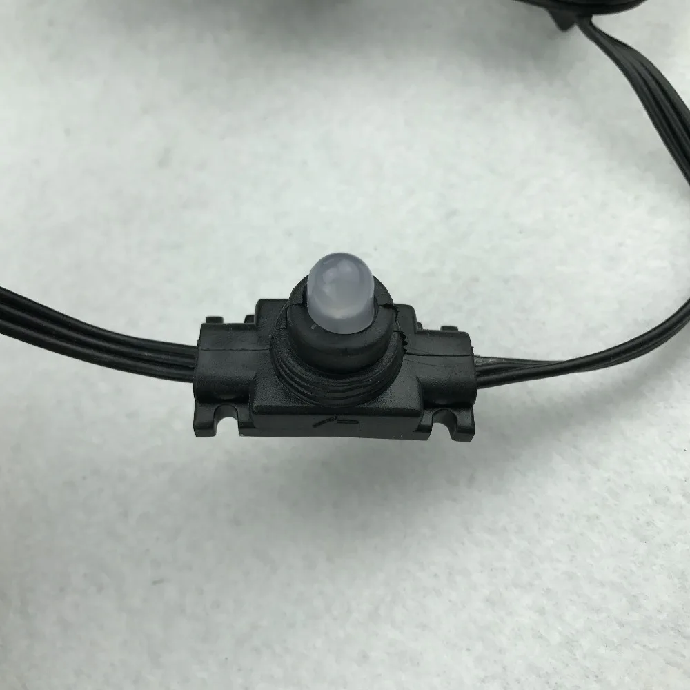 100 узлов DC12V WS2811 Светодиодный пиксельный модуль Весь черный провод Номинал IP66 шт.