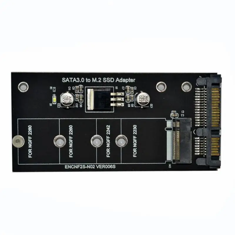 SATA 3,0 22 Pin to M.2 NGFF SSD адаптер плата расширения 6Gpbs SATA To(B+ M) ключ NGFF конвертер с двумя конденсаторами