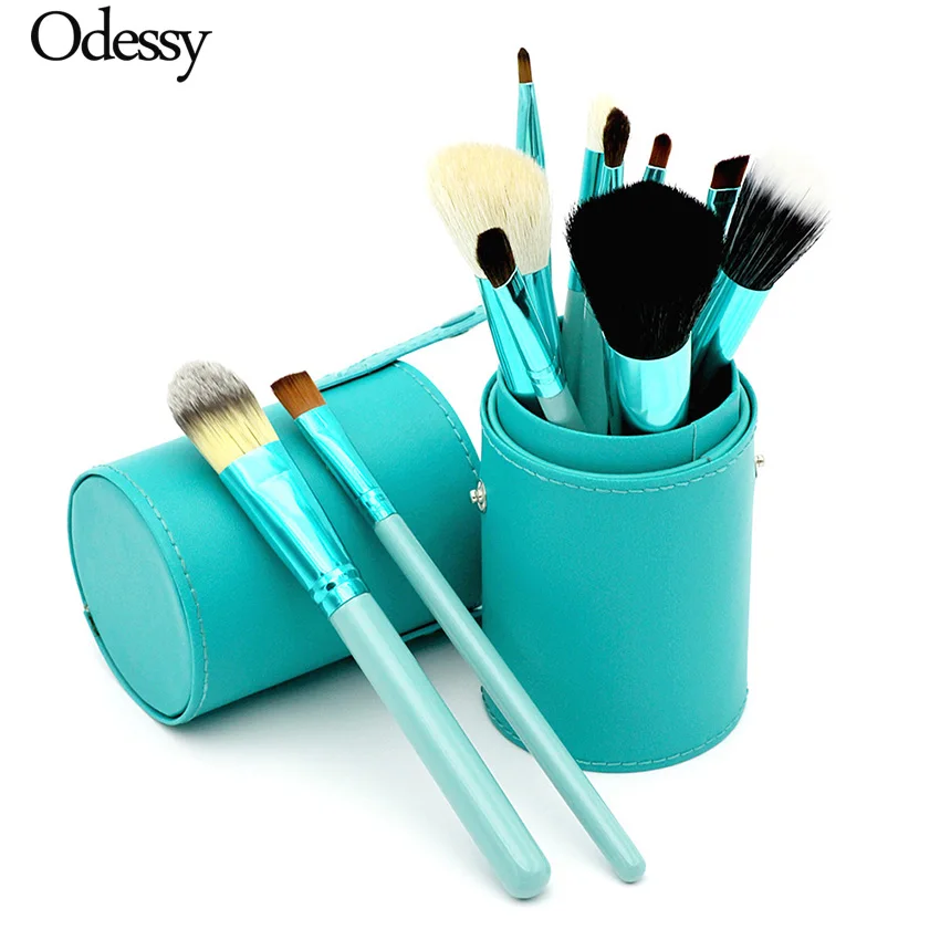 Набор кистей для макияжа ODESSY 12 шт. натуральные кисти из козьего волоса