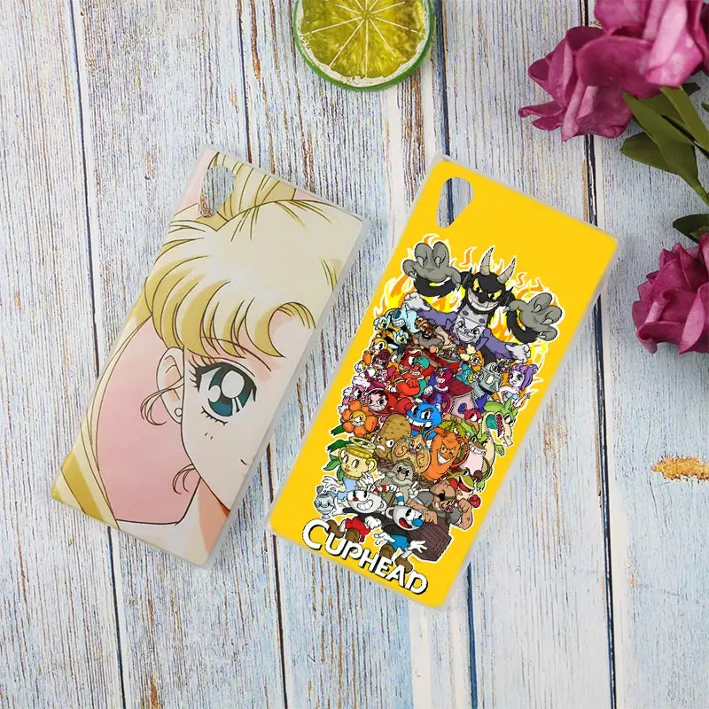 Представляем прозрачный чехол Cuphead для Sony Xperia Z3 Z5 Premium M4 Aqua M5 X XA XA1 C4 C5 E4 E5 XZ XZ2 Compact