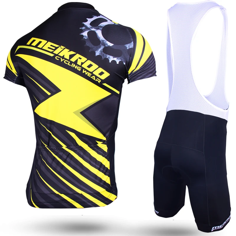 Meikroo бренд Экстремальная молния Велоспорт Джерси комплект короткий рукав Летняя