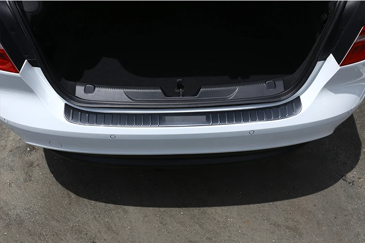 Для Jaguar XE Gloss чёрный для автомобильного стайлинга Нержавеющая сталь автомобиля внешний задний бампер Панель облицовочная панель защиты аксессуары