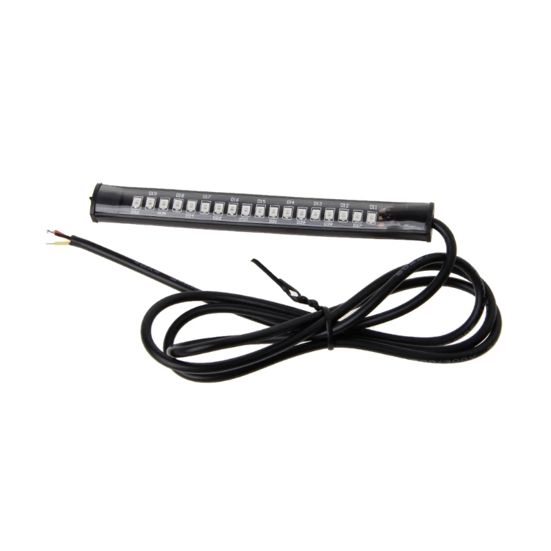 Универсальный 18LED мотоциклетный задний тормоз Стоп сигнал поворота лампа Гибкая полоса светильник - Испускаемый цвет: changeable