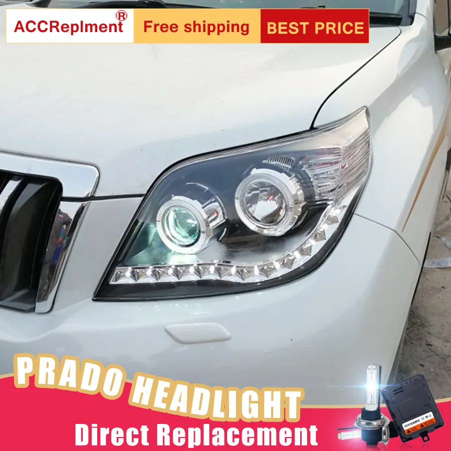 2 шт. светодиодный ные фары для Toyota New prado 2010-2013 Автомобильные ангельские глазки