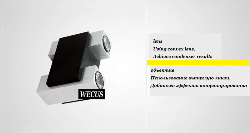 WECUS) алюминиевый внутренний настенный светильник, телескоп настенные лампы, 4 Вт светодиодный настенный светильник