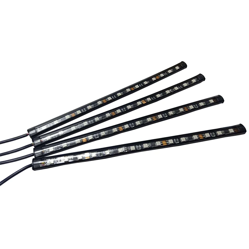 4X RGB LED Under Car Tube Strip Underbody Glow Neon waterproof Light Kit Wireless With App Control Auto Styling | Автомобили и