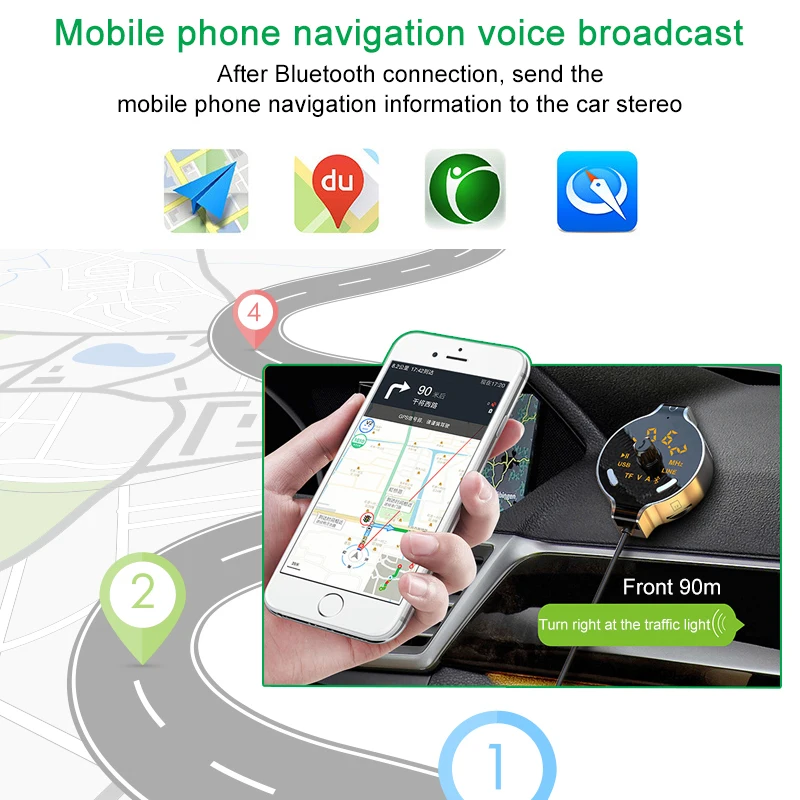 FM передатчик Беспроводной Handsfree Car Kit Dual USB Зарядное устройство FM передатчик Авто USB адаптер MP3 плеер с TF слотом Беспроводной