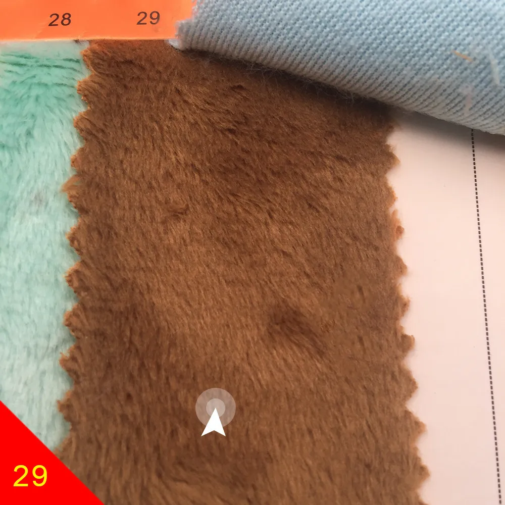 29 ZYFMPTEX Новое поступление 5 мм ворс 150x50 см/80 см/100 см Minky плюшевая ткань для шитья своими руками Лоскутная Ткань полиэстер Telas бархатная ткань - Цвет: 29