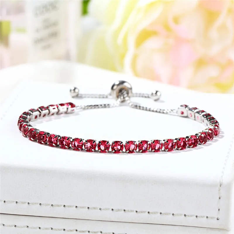 2019 Fashion Cubic Zirconia Tennis Bracelet &amp Bangle Adjustable Pulseras Mujer Charm For Women Bridal Wedding Jewelry |