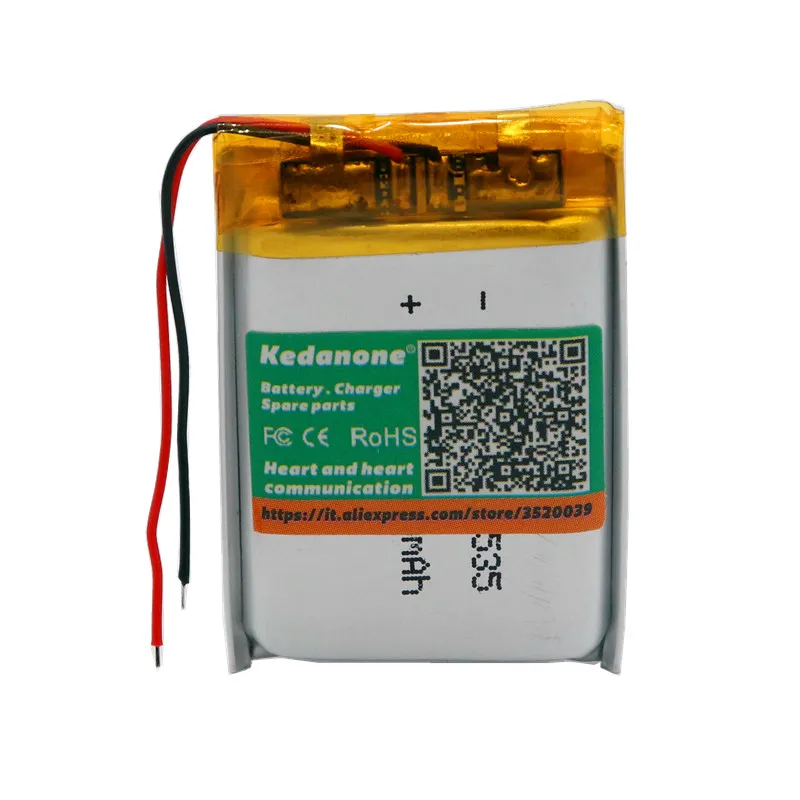 Kedanone 700mAh литий полимерный ионный аккумулятор для наушников тахограф модель 582535