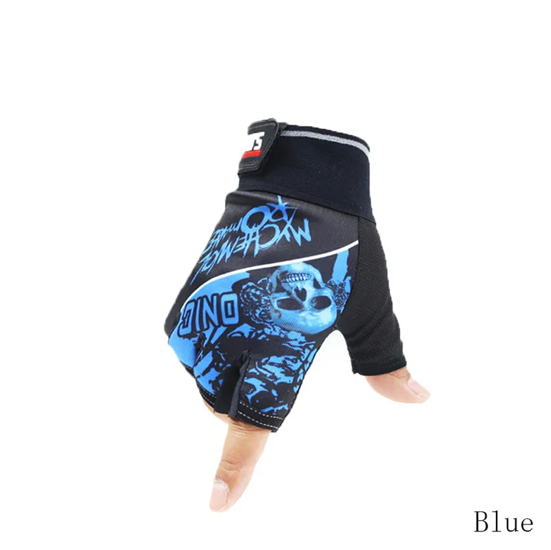 Мужские тактические перчатки с полупальцами Нескользящие узором волка для