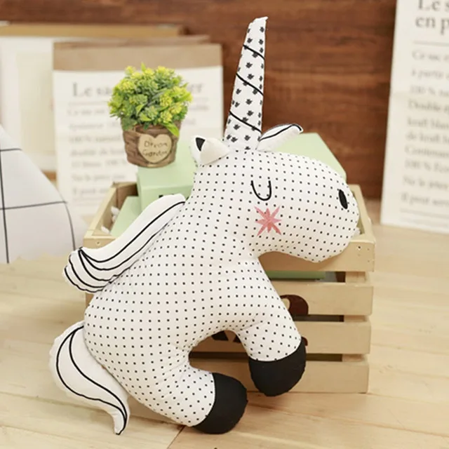 unicorn Подушка для сиденья, стул, домашняя мягкая игрушка в виде животного, скандинавские игрушки, Kawaii, плюшевая подушка, плюшевая подушка в виде медведя, кролика, единорога, подушка, милая игрушка в виде лошади - Цвет: unicorn