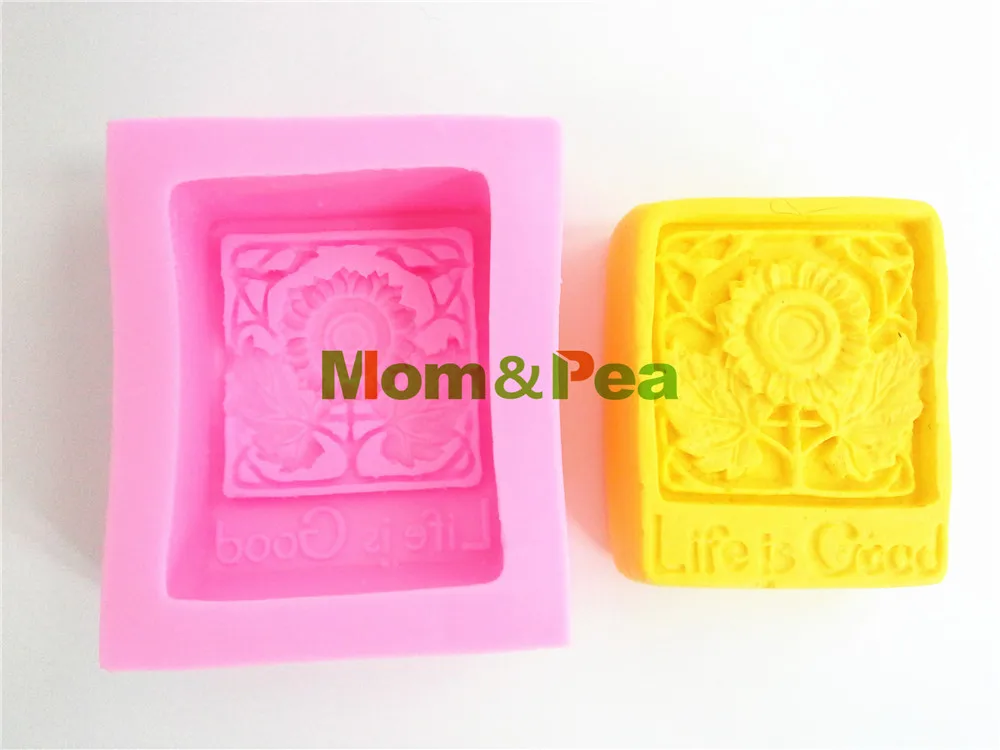 0383 Бесплатная доставка силиконовая форма для мыла Mom & Pea Life Is Good украшение торта 3D