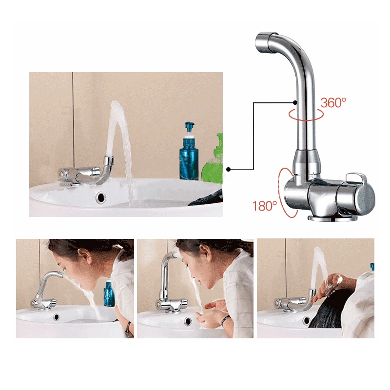 universal rv accessories folding 360 rotation for bathroom deck caravan boat mounted faucet kitchen cold hot water tap 004 free global shipping