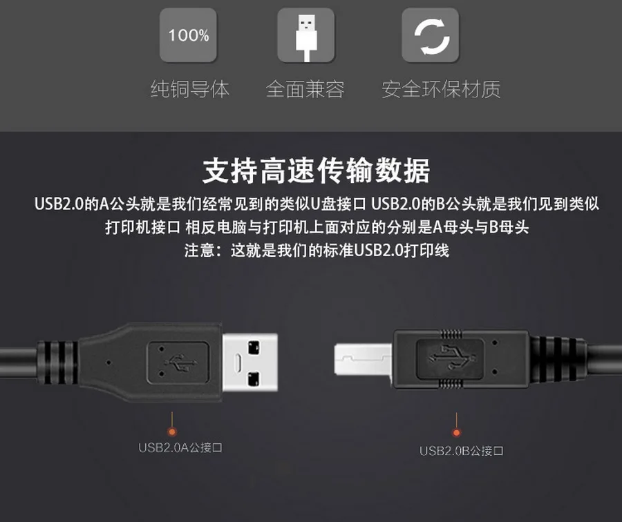 Кабель-адаптер 200 м USB 1 8 A-B папа для передачи данных 2 0 шт. | Электроника