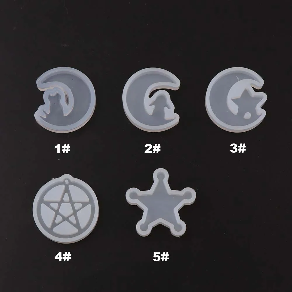 

1PCS Moon Half Cat Star Tears Transparent Silicone Mold Animal Silicone DIY Handmade Silicone Craft Molds