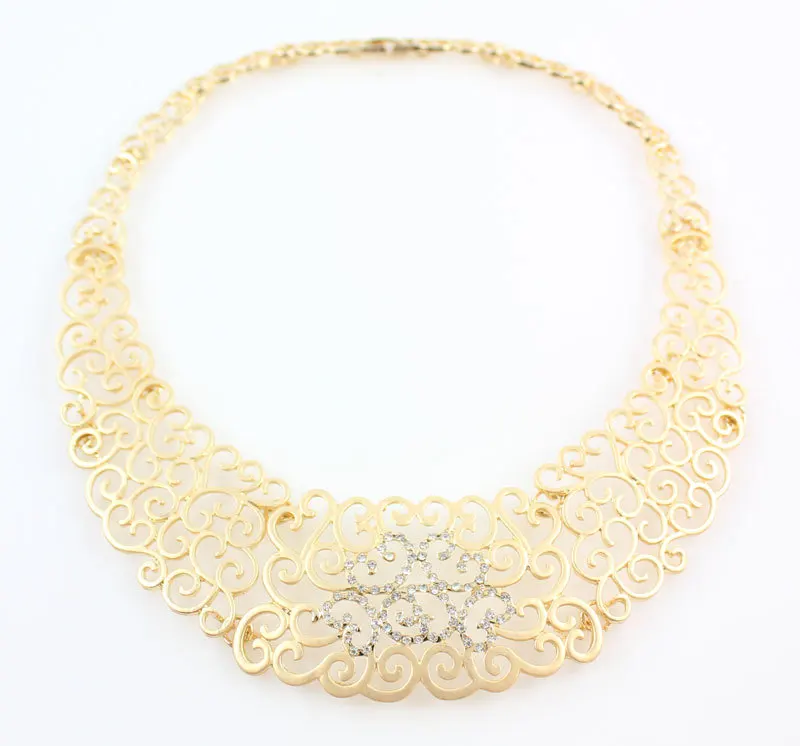 Африканский костюм Ювелирные наборы золотой кристалл свадебные женские