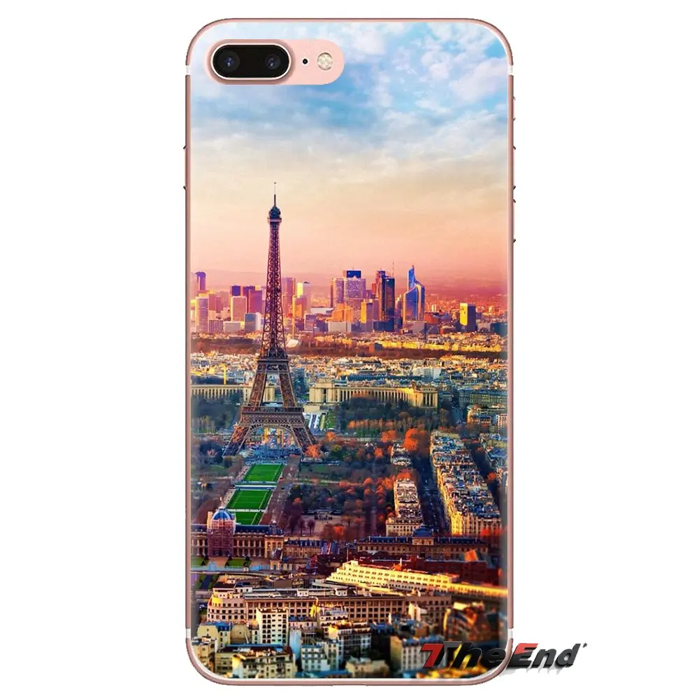 Transparent Soft Cases For Samsung Galaxy J1 J2 J3 J4 J5 J6 J7 J8 Plus 2018 Prime 2015 2016 2017 paris france eiffel tower Night |