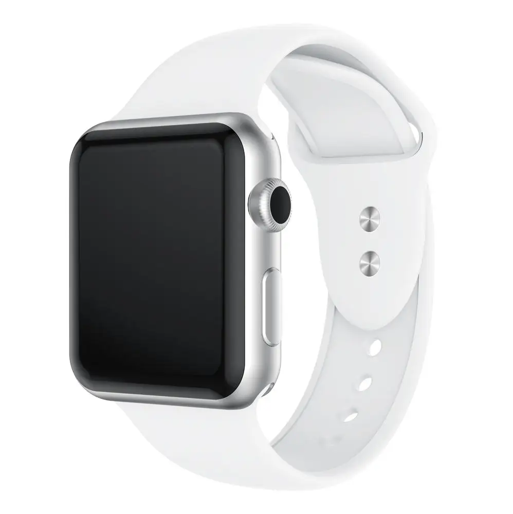 Мягкий силиконовый замена спортивный ремешок для наручных часов для Apple watch серии 1/2/3/5, 42 мм, 38 мм, браслет на запястье, ремешок для наручных часов iWatch, 4 40 мм 44 мм