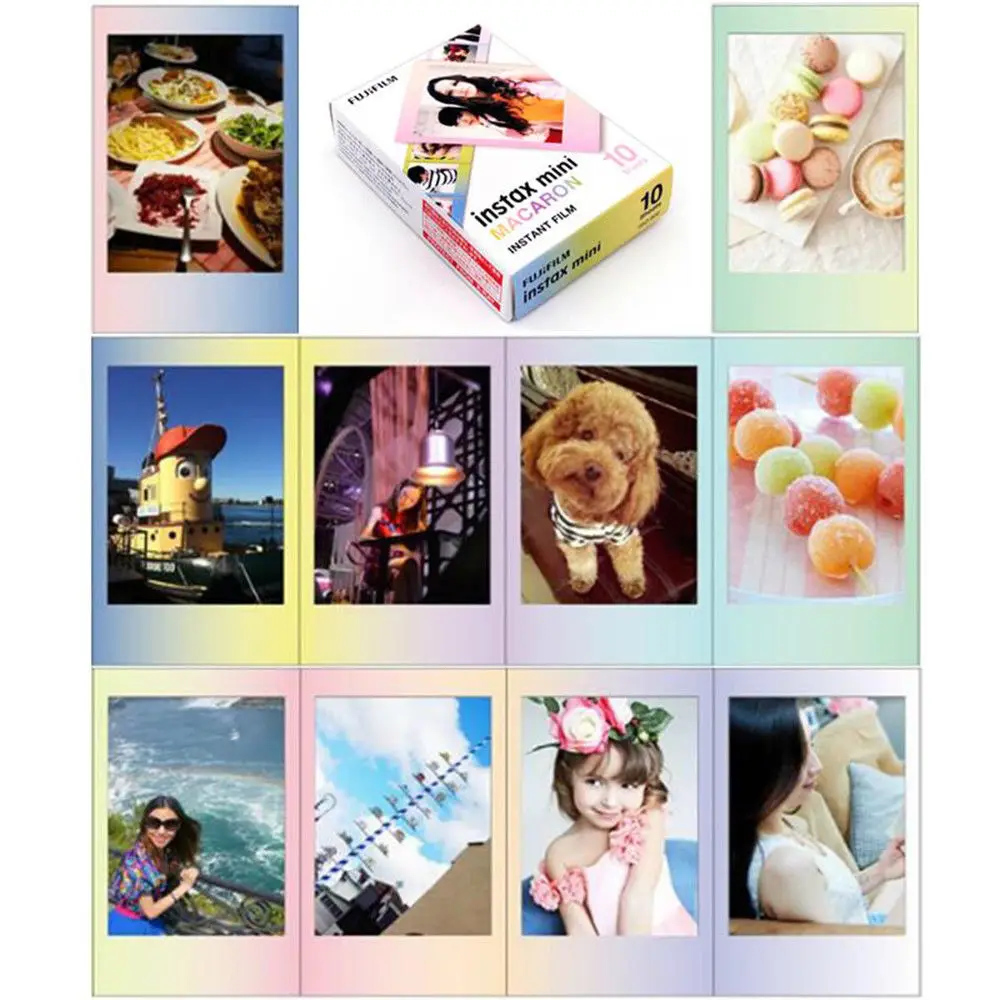 Фотобумага Fujifilm Instax Mini 9 10/20/30 листов белая монохромная Радужная Макарон Для