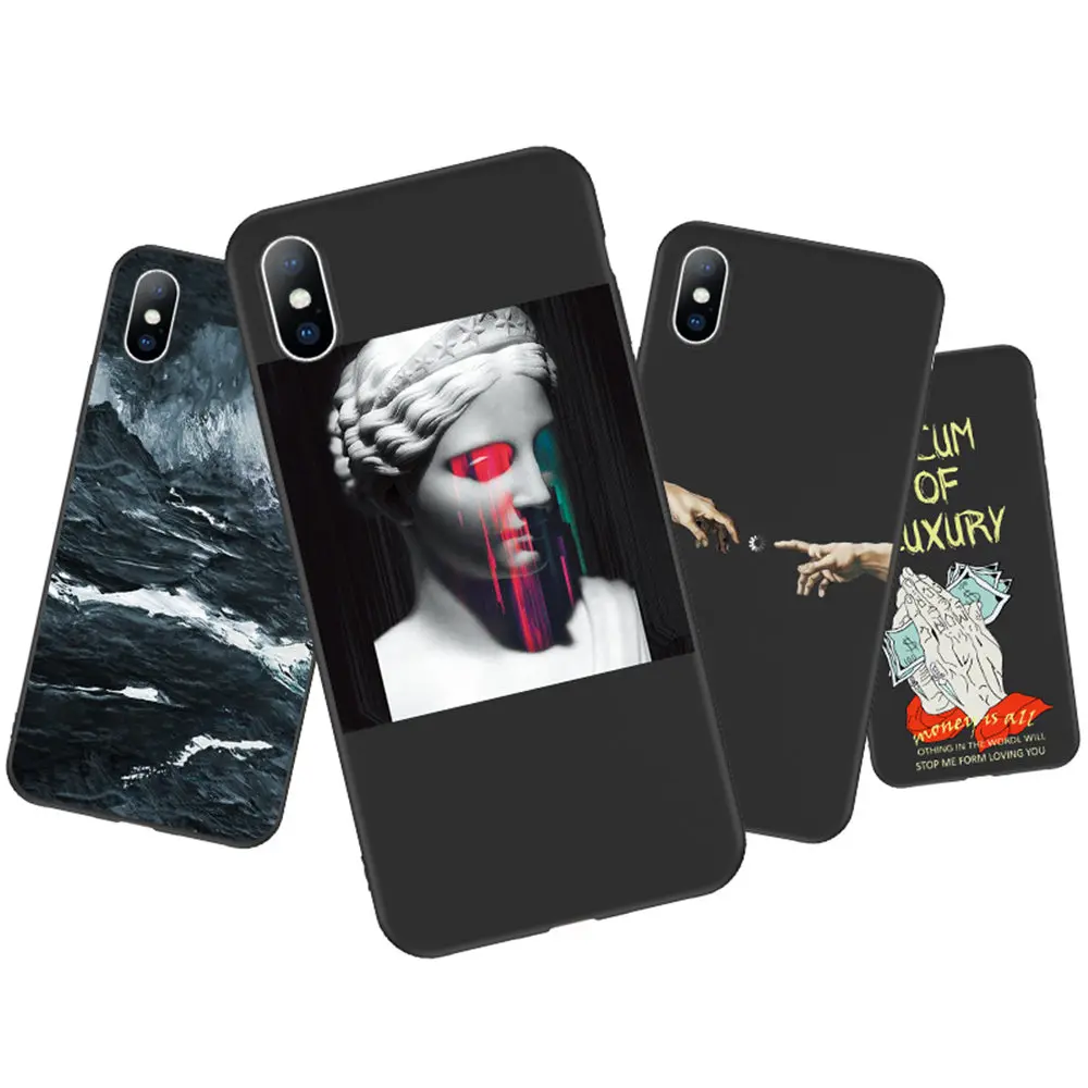 Moskado смешное искусство абстрактный чехол для iPhone X XR XS Max 7 8 6 6s плюс 5 5S SE 10 Силиконовые чехлы статуя ТПУ Мягкая задняя крышка
