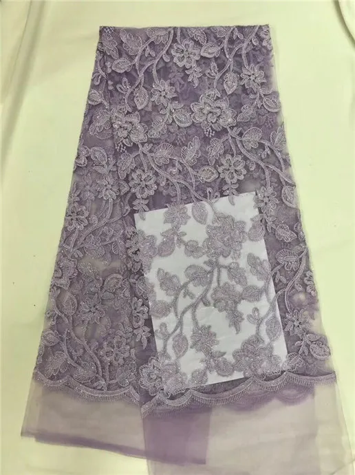 Красивая Цветочная блестящая сетчатая кружевная ткань африканские блестки