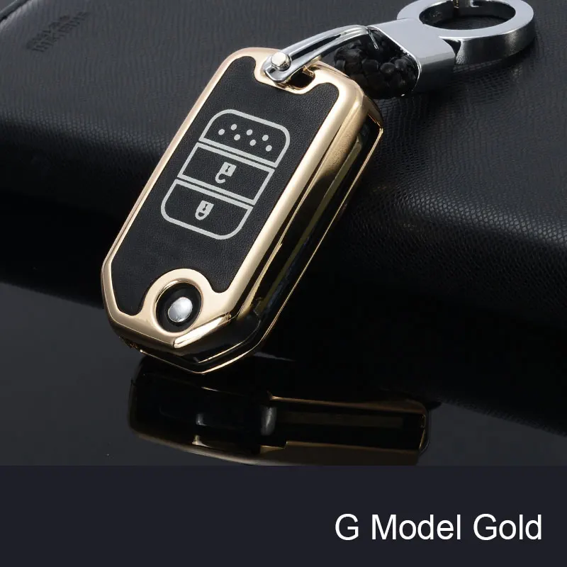 

Zinc Alloy Leather Smart Remote Car Key Case Holder cover For Honda HRV HR-V Vezel For Jazz Crosstour XRV Jed Pilot Accord Civic