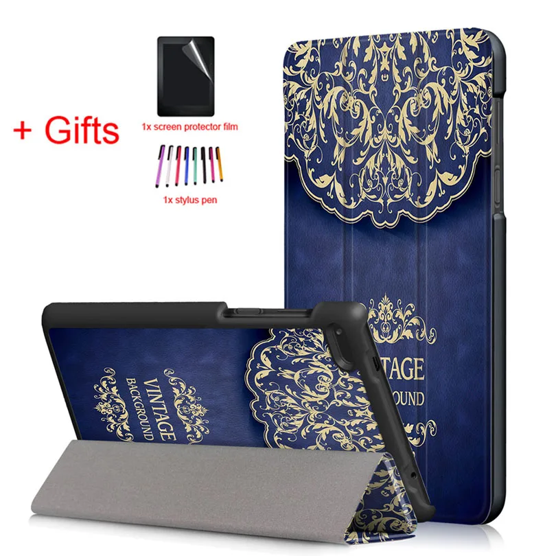 OSHT Ультра тонкий магнитный чехол для lenovo Tab 7 Essential TB-7304F TB-7304I TB-7304x " планшет подставка Funda крышка+ защитная пленка на экран+ подставка для ручек - Цвет: OSHT