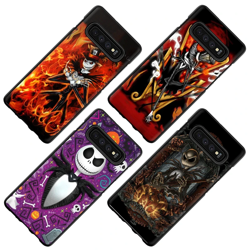 Кошмар Тим Бертон Хэллоуин Джек силиконовый чехол для телефона для Samsung Galaxy S6 S7 край S8 S9 S10 плюс S10e M10 M20 M30 Note 8, 9