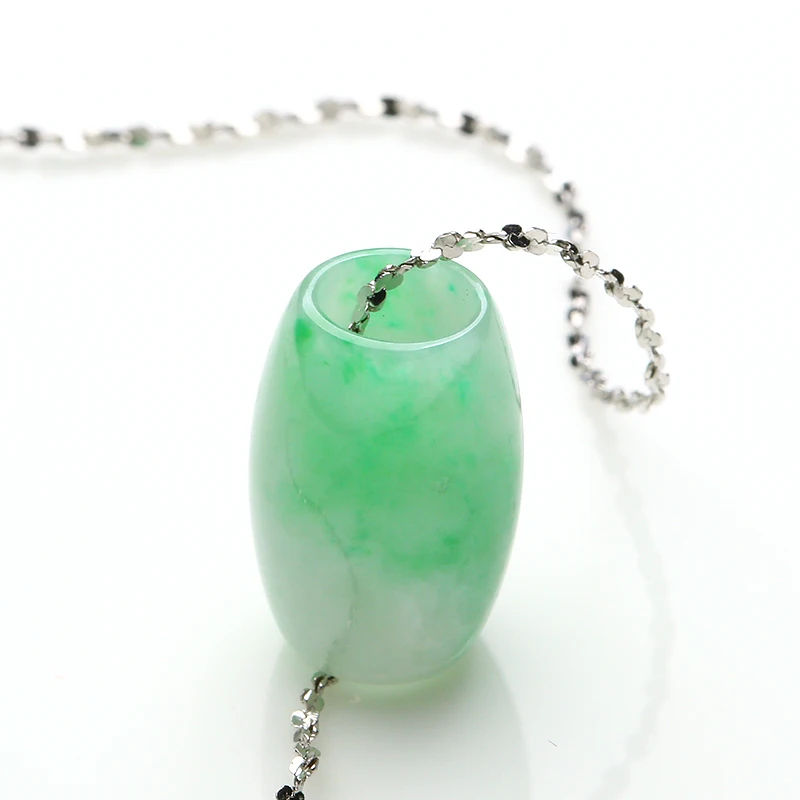 Природная зеленая Цветочная волна Yang Нефритовая вставка бусина для