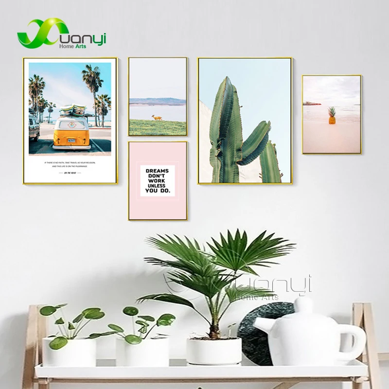Nordic пейзаж Картина на холсте Печать плакатов скандинавском стиле decoraction картина