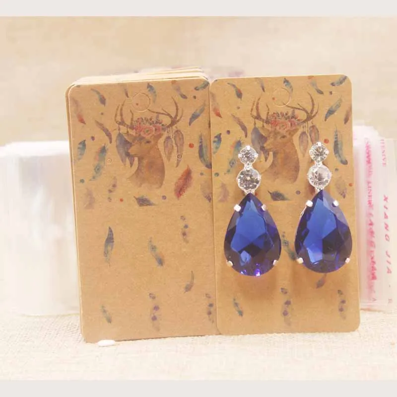 50cards50bags as pic Последний стиль) крафт-бумага Marbling карты-стойки для ювелирных изделий, ожерелье и серьги дисплей 100 шт/1 лот(можно на заказ 1000 шт - Цвет: 50cards50bags as pic