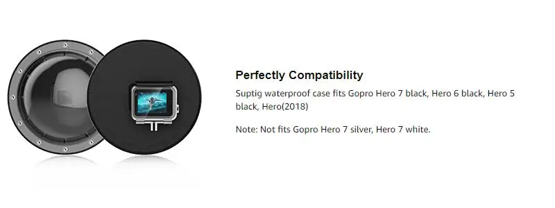 Anorisem купол порт водонепроницаемый 98ft подводный купол для GoPro Hero 7 черный, Hero 6, Hero 5, Hero аксессуары для камеры крепление