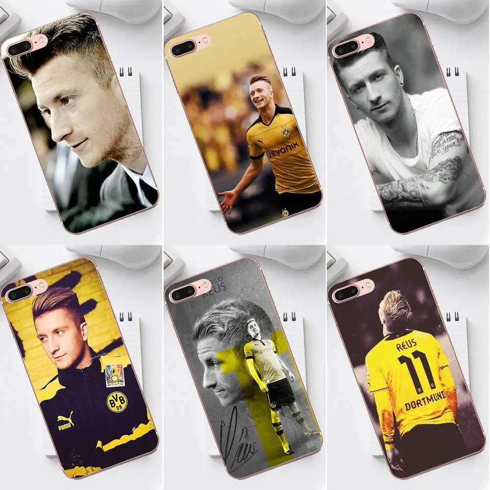 Qdowpz Marco Reus для iPhone 4 4S 5 5C SE 6 6S 7 8 Plus X XS Max XR Galaxy A3 A5 J1 J3 J5 J7 2017 Мягкий ТПУ индивидуальный
