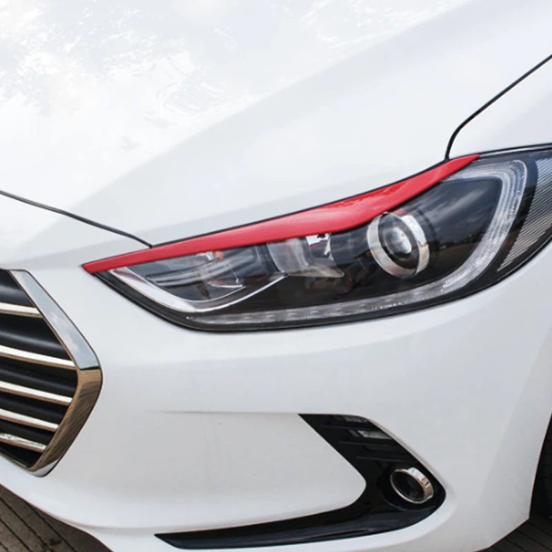 Модификация для Hyundai Elantra 2016 2017 седан фара Брови Веки Abs хромированные наклейки