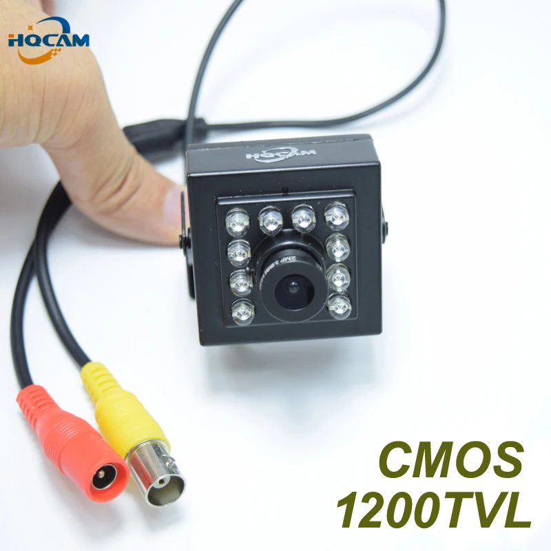 

Камера ночного видения HQCAM 1200 TVL, камера видеонаблюдения, CMOS цветная мини-камера, 10 шт., 3,6 нм, светодиодная линза мм, мини-камера видеонаблюден...