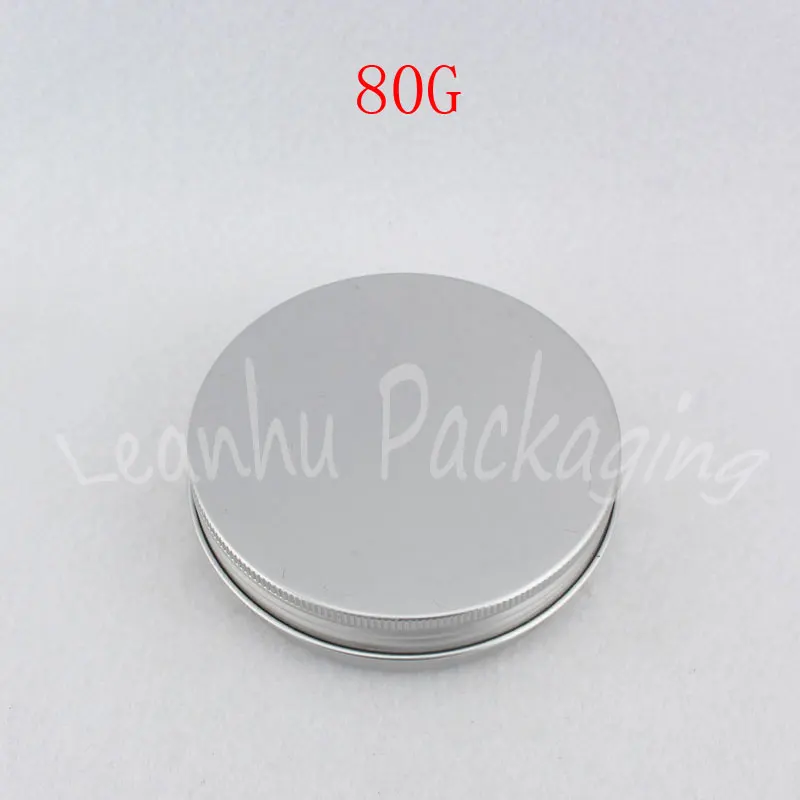 80G Round Aluminum Cream Cans , 80CC Mask / Cream / Lip Gloss Packaging Jar , Empty Cosmetic Container ( 48 PC/Lot )