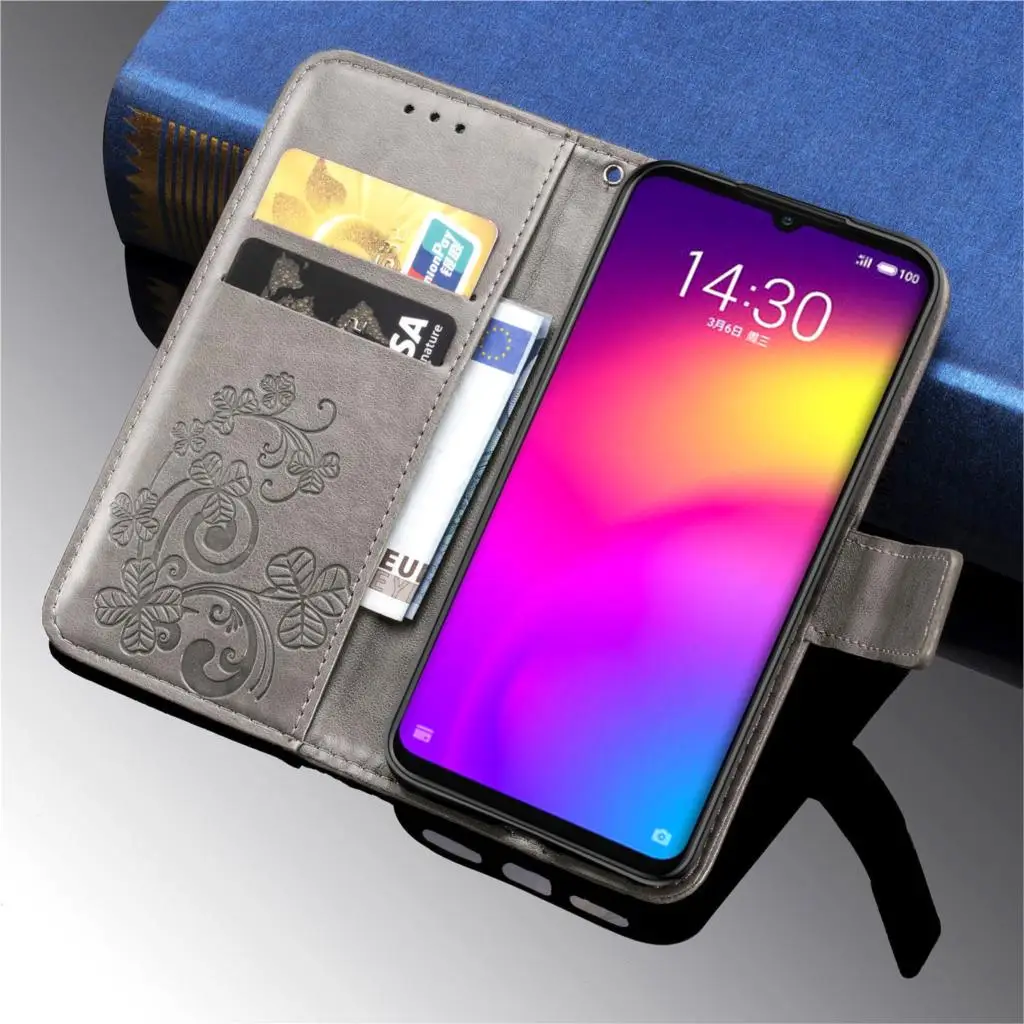 Чехол-книжка для Meizu Note 9 кожаный с отделением-бумажником | Мобильные телефоны и