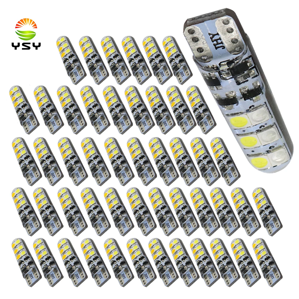 YSY 50x T10 светодиодный 168 192 194 W5W 3030 12 двойной цвет автомобильные поворотные боковые