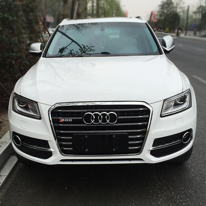 Спорт Sline SQ5 Стиль черный + Хром спереди нижней части бампера Вафельная Ткань