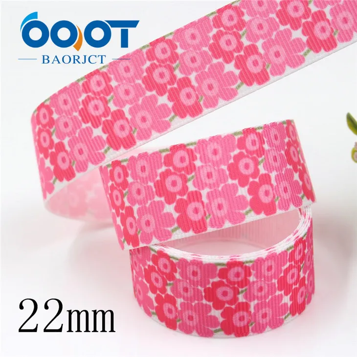 I-19321-671 OOOT BAORJCT I-19321-662 22 мм 10 ярдов Цветок термотрансферные печатные корсажные ленты, лук кепки DIY аксессуары украшения - Цвет: I-19321-671