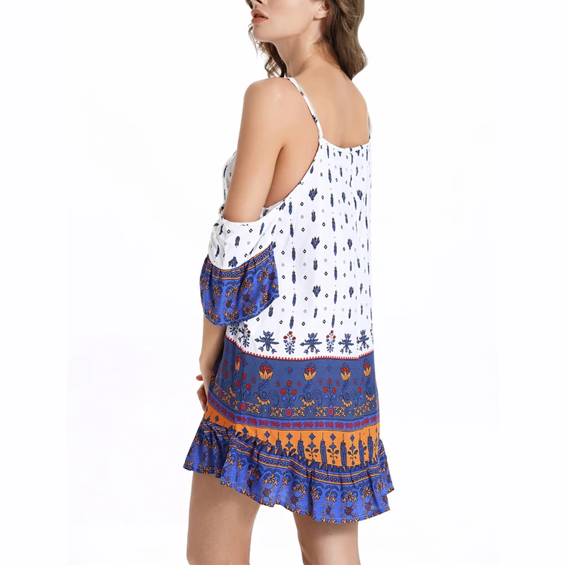 2017 новое поступление летнее женское платье-комбинация с лямкой на шее пляжное