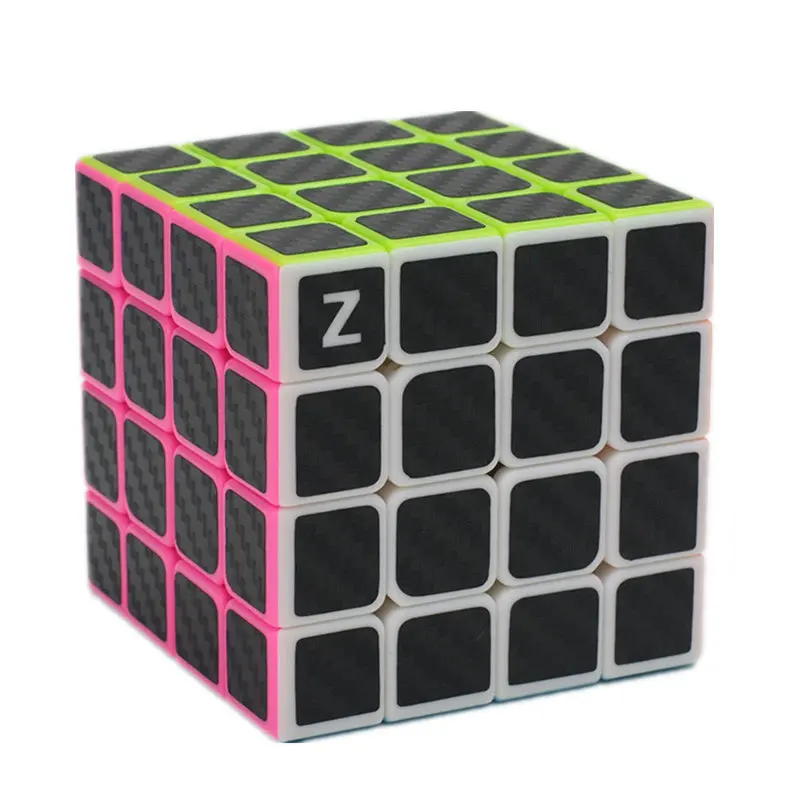 Zcube 4x4x4 кубик рубика куб головоломка 66 мм большие размеры углеродного волокна