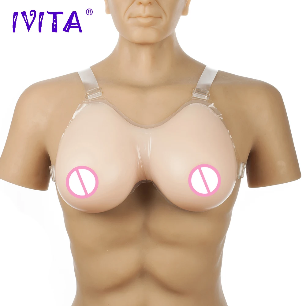 IVITA 3200g огромные силиконовые искусственные формы груди с плечевыми ремнями для