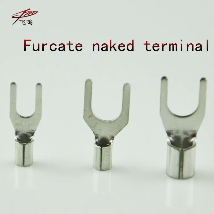 200 шт. неизолированный соединитель вилки|terminal connector|fork terminalfork connector |