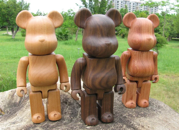 Высокое качество Черный орех бук палисандр дерево Be @ rbrick фигурка модные