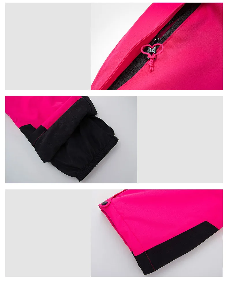 

Women's Autumn Winter Ski Suit Thickening Couple's Clothes Waterproof Single Double Board SkI Coat +Ski Pants For Female